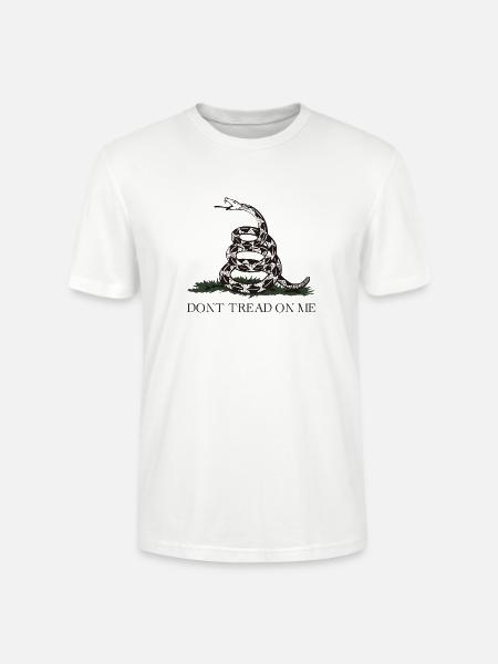 Coiled Rattlesnake Emblem - Stanley/Stella Crafter Unisex Organic T-Shirt - white