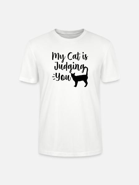Funny Cat - Stanley/Stella Crafter Unisex Organic T-Shirt - white