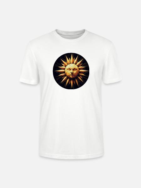 Golden Sun polygon art - Stanley/Stella Crafter Unisex Organic T-Shirt - white