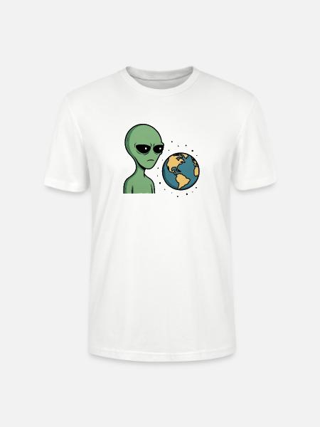 Judgy Alien - Stanley/Stella Crafter Unisex Organic T-Shirt - white