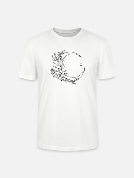 Monochrome Night Glyph - Stanley/Stella Crafter Unisex Organic T-Shirt - white