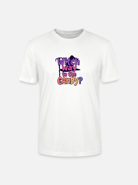 Witch Way to the Candy - Stanley/Stella Crafter Unisex Organic T-Shirt - white