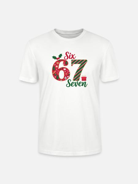 Six Seven Christmas Countdown - Stanley/Stella Crafter Unisex Organic T-Shirt - white