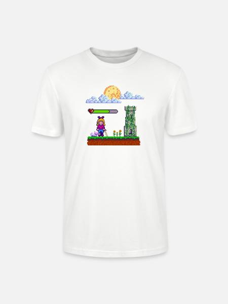 Pixel Heroine Art Design - Stanley/Stella Crafter Unisex Organic T-Shirt - white
