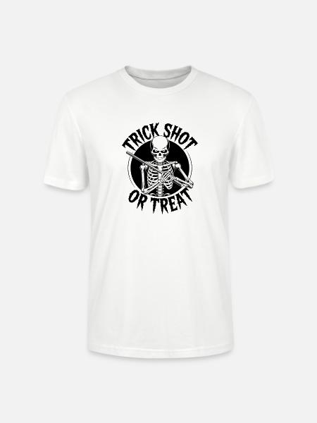 Trick Shot or Treat Skeleton - Stanley/Stella Crafter Unisex Organic T-Shirt - white
