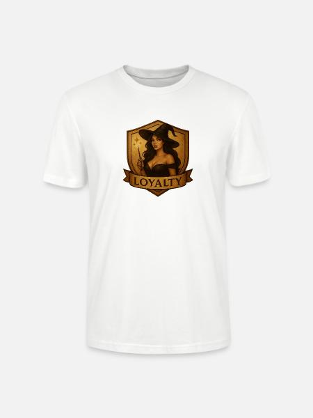 Witch Loyalty Shield Emblem - Stanley/Stella Crafter Unisex Organic T-Shirt - white