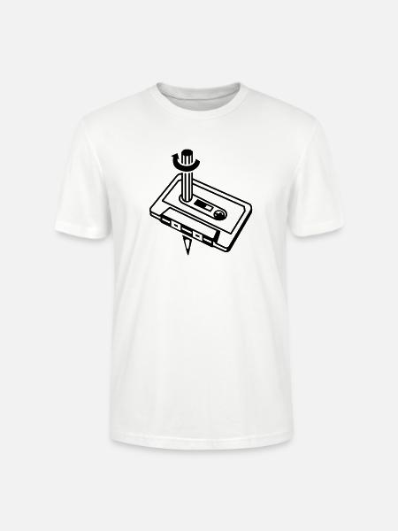 Unique Cassette Mixtape Relationship - Stanley/Stella Crafter Unisex Organic T-Shirt - white