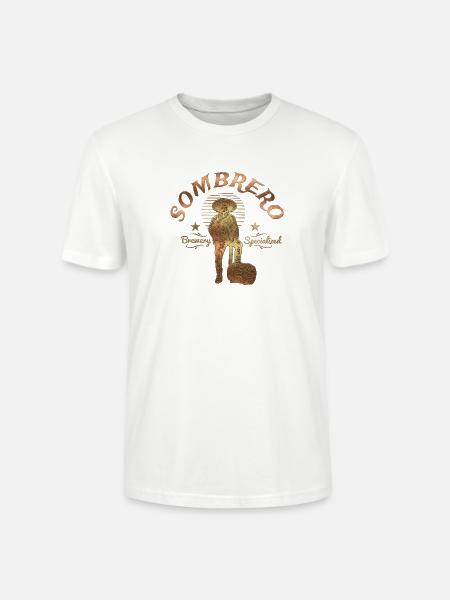 Sombrero Brewery Rustic Logo - Stanley/Stella Crafter Unisex Organic T-Shirt - white