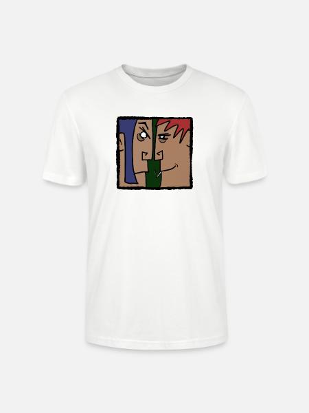 Face to face - Stanley/Stella Crafter Unisex Organic T-Shirt - white