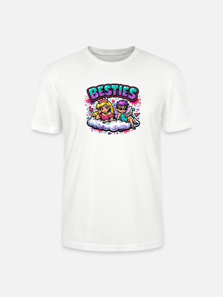 Besties Cloud Duo - Stanley/Stella Crafter Unisex Organic T-Shirt - white