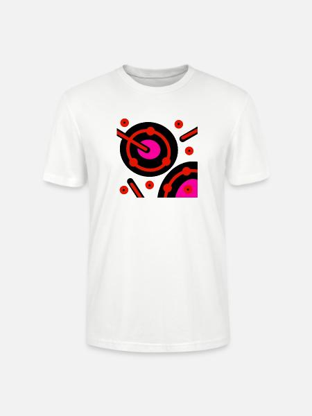 Neon Orbit Circuit - Stanley/Stella Crafter Unisex Organic T-Shirt - white