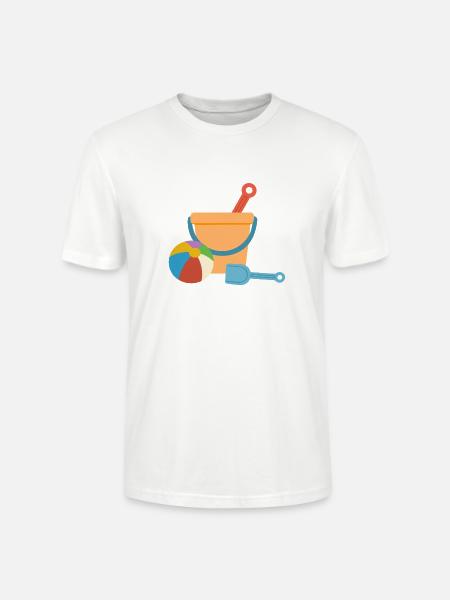 Beach Bucket Playset - Stanley/Stella Crafter Unisex Organic T-Shirt - white