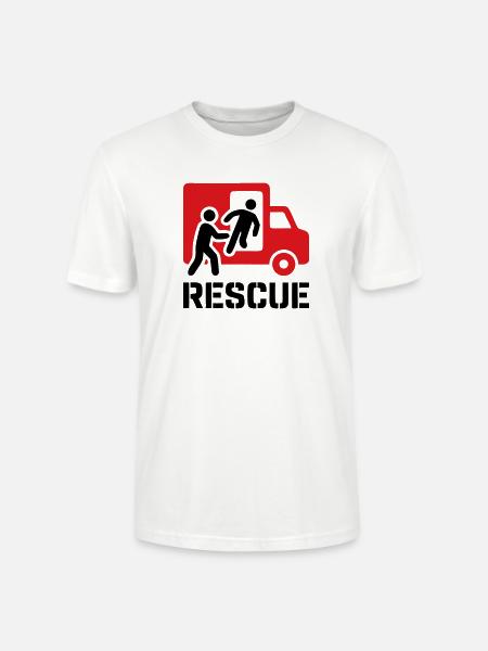 Rescue EMS Paramedic Action - Stanley/Stella Crafter Unisex Organic T-Shirt - white