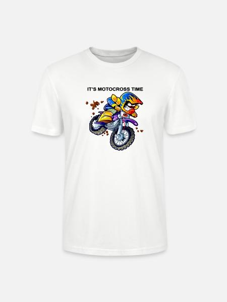 Vivid Moto Racer Neon Splash - Stanley/Stella Crafter Unisex Organic T-Shirt - white
