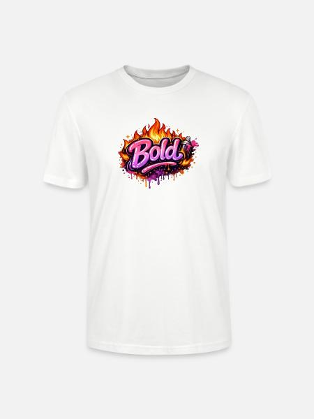 Bold Graffiti Fire Art - Stanley/Stella Crafter Unisex Organic T-Shirt - white