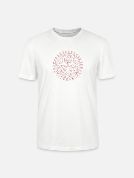 Geometric Virus Triad Emblem - Stanley/Stella Crafter Unisex Organic T-Shirt - white