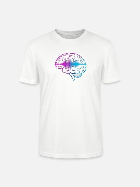 Neon Brain Wave Gradient - Stanley/Stella Crafter Unisex Organic T-Shirt - white