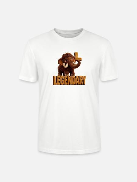Legendary Mammoth — Bold Letter Art - Stanley/Stella Crafter Unisex Organic T-Shirt - white