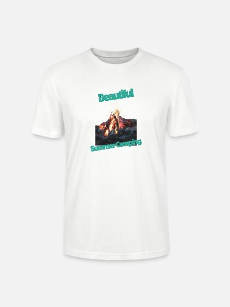 Beautiful_Summer_Camping - Stanley/Stella Crafter Unisex Organic T-Shirt - white