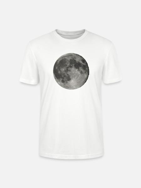 Lunar Echoes Moon Print - Stanley/Stella Crafter Unisex Organic T-Shirt - white