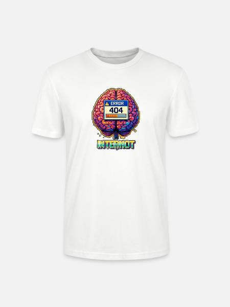Retro Brain 404 Internet - Stanley/Stella Crafter Unisex Organic T-Shirt - white