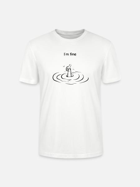 Thumbs Up Ripple Graphic - Stanley/Stella Crafter Unisex Organic T-Shirt - white