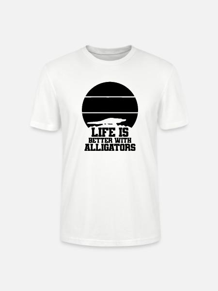 Alligator Silhouette - Stanley/Stella Crafter Unisex Organic T-Shirt - white