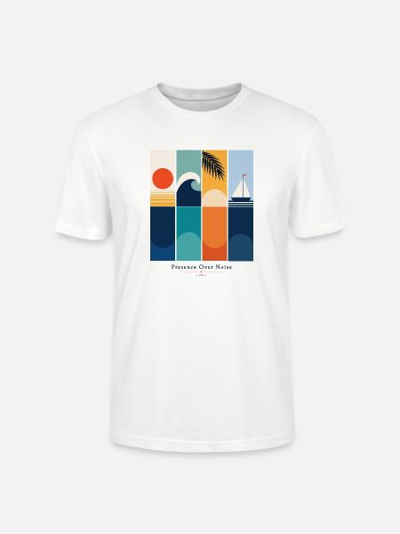 Presence Over Noise - Stanley/Stella Crafter Unisex Organic T-Shirt - white