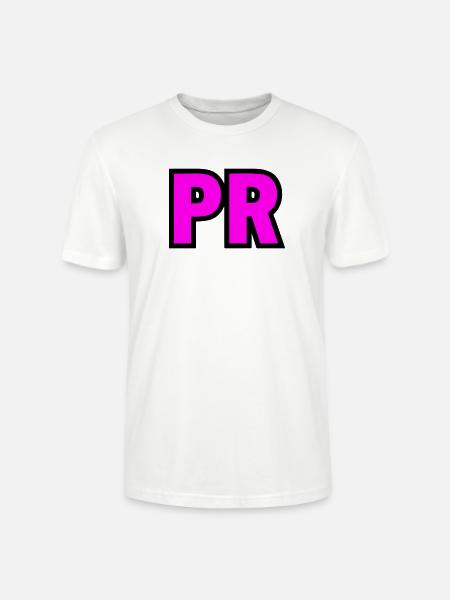PR Initials Block Logo - Stanley/Stella Crafter Unisex Organic T-Shirt - white