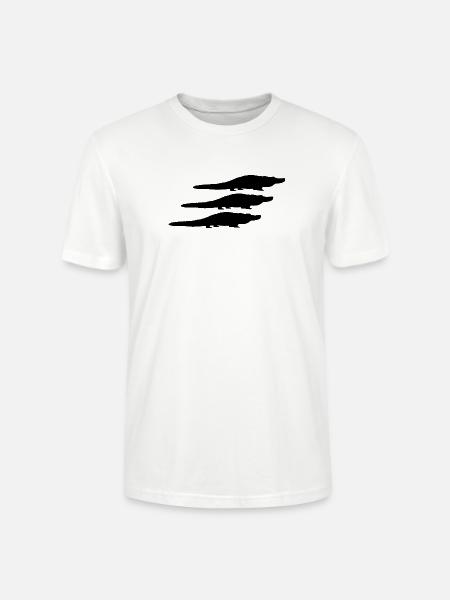 Alligator Silhouettes - Stanley/Stella Crafter Unisex Organic T-Shirt - white