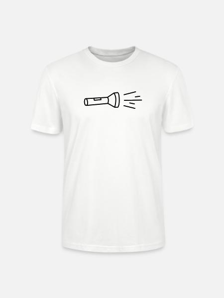 flashlight - Stanley/Stella Crafter Unisex Organic T-Shirt - white