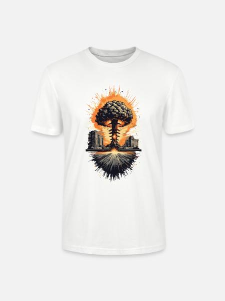 Urban Nuclear Mushroom Cloud - Stanley/Stella Crafter Unisex Organic T-Shirt - white
