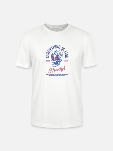 everything is fine - Stanley/Stella Crafter Unisex Organic T-Shirt - white