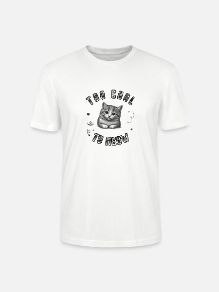 Kitten in a Cosmic Ring - Stanley/Stella Crafter Unisex Organic T-Shirt - white