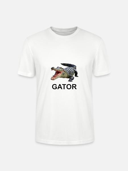 Gator shirt - Stanley/Stella Crafter Unisex Organic T-Shirt - white