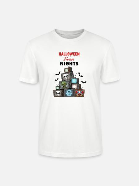 Stacked TV Monsters Halloween - Stanley/Stella Crafter Unisex Organic T-Shirt - white