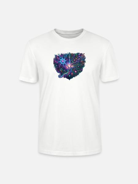 Neon Tree of Circuits - Stanley/Stella Crafter Unisex Organic T-Shirt - white
