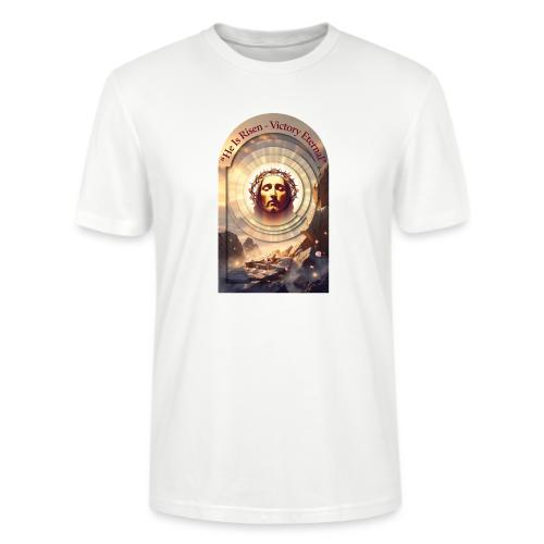 Easter He Is Risen Sacred Face T Shirt, wife Gift - Stanley/Stella Crafter Unisex Organic T-Shirt
