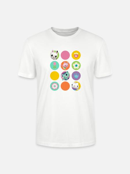 Gabbys Dollhouse Gabbys Friends & Colorful Symbols - Stanley/Stella Crafter Unisex Organic T-Shirt - white