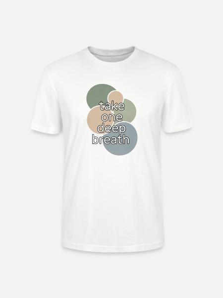 Pastel Circle Breath Reminder - Stanley/Stella Crafter Unisex Organic T-Shirt - white