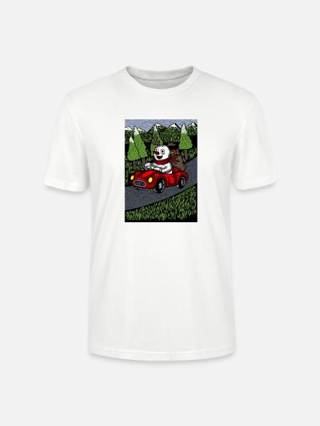 snowman blue sky version - Stanley/Stella Crafter Unisex Organic T-Shirt - white