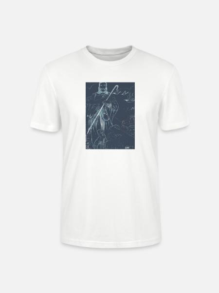 Good Shepherd - Blue Image - Stanley/Stella Crafter Unisex Organic T-Shirt - white
