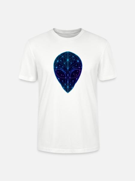 Neon Geometric Alien Face - Stanley/Stella Crafter Unisex Organic T-Shirt - white