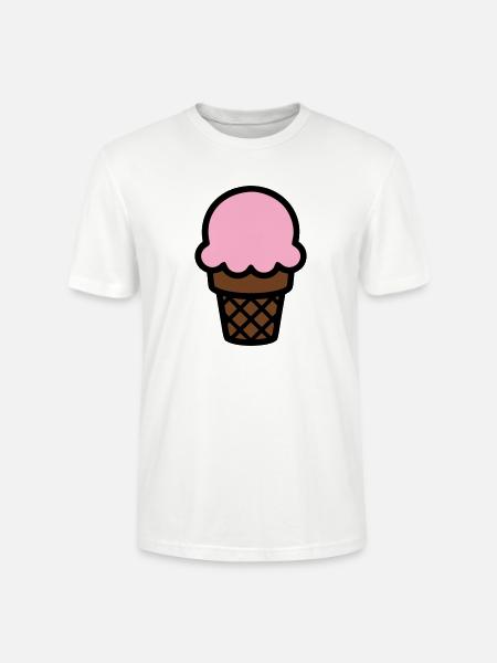 Ice Cream Cone Icon - Stanley/Stella Crafter Unisex Organic T-Shirt - white