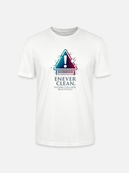 Warning Triangle Gradient - Stanley/Stella Crafter Unisex Organic T-Shirt - white