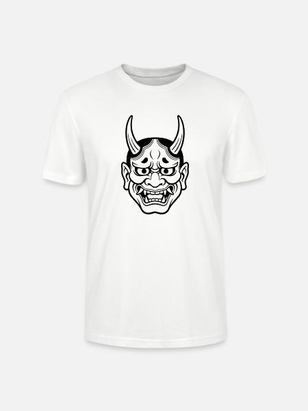 japanese demon mask - Stanley/Stella Crafter Unisex Organic T-Shirt - white