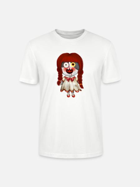 Spooky Retro Doll Design - Stanley/Stella Crafter Unisex Organic T-Shirt - white
