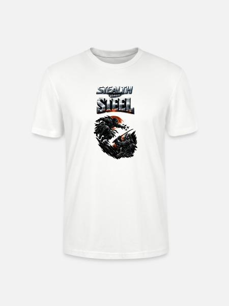 Stealth vs Steel Clash - Stanley/Stella Crafter Unisex Organic T-Shirt - white