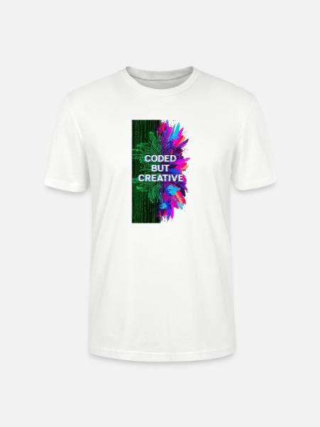 Coded But Creative - Stanley/Stella Crafter Unisex Organic T-Shirt - white