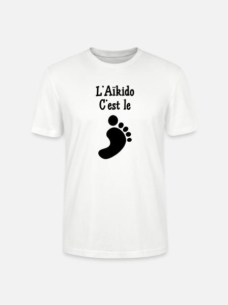 Aikido is the Foot - Stanley/Stella Crafter Unisex Organic T-Shirt - white